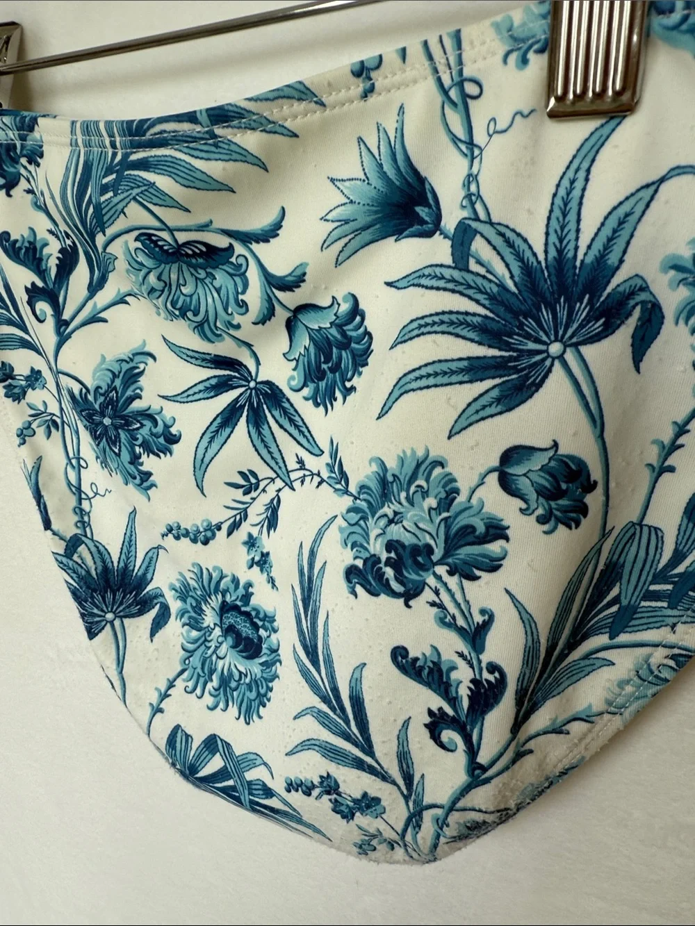 Janie and Jack White and Blue Floral Puff-Sleeve One-Piece